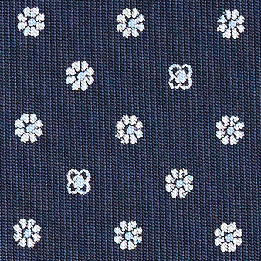 DARK BLUE SARTORIAL PRINTED SILK TIE