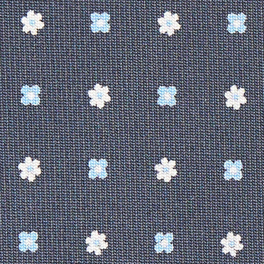 CRAVATTA SARTORIALE IN SETA STAMPATA GRIGIO SCURO