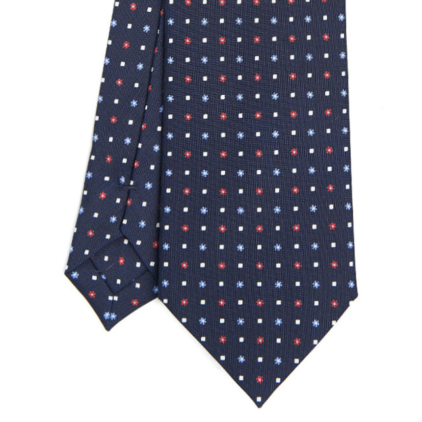 CRAVATTA SARTORIALE CLASSICA IN SETA BLU SCURO