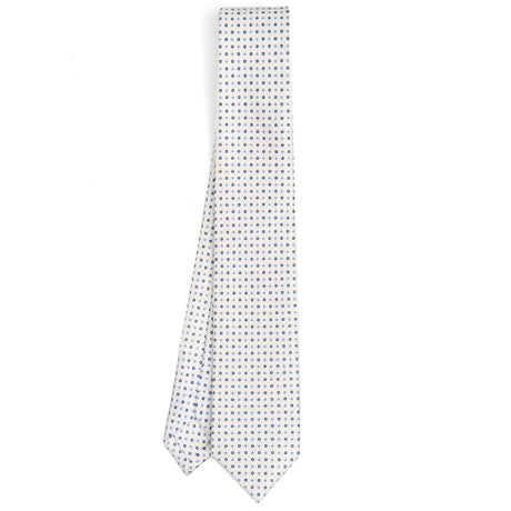 WHITE SARTORIAL 7 CM PRINTED SILK TIE