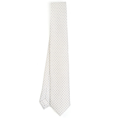 WHITE SARTORIAL 7 CM PRINTED SILK TIE