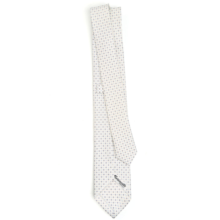 WHITE SARTORIAL 7 CM PRINTED SILK TIE