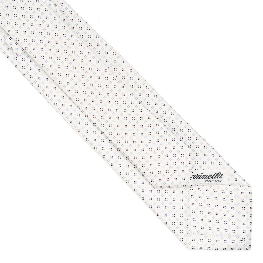 WHITE SARTORIAL 7 CM PRINTED SILK TIE
