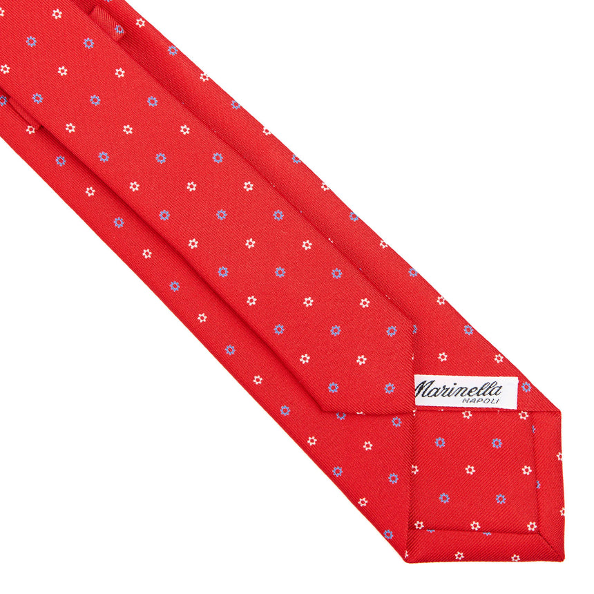 RED SARTORIAL 7 CM PRINTED SILK TIE