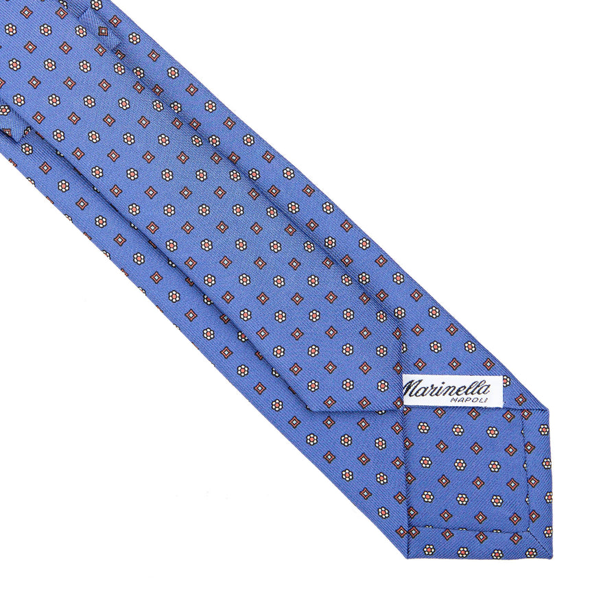 POWDER BLUE SARTORIAL 7 CM PRINTED SILK TIE