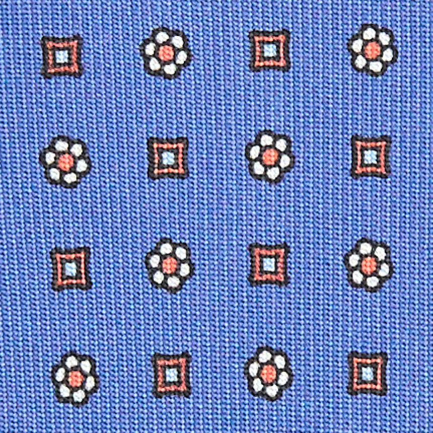 POWDER BLUE SARTORIAL 7 CM PRINTED SILK TIE