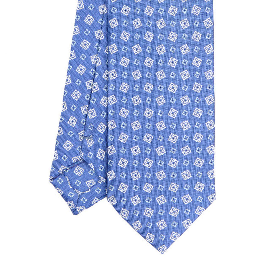 POWDER BLUE SARTORIAL 7 CM PRINTED SILK TIE