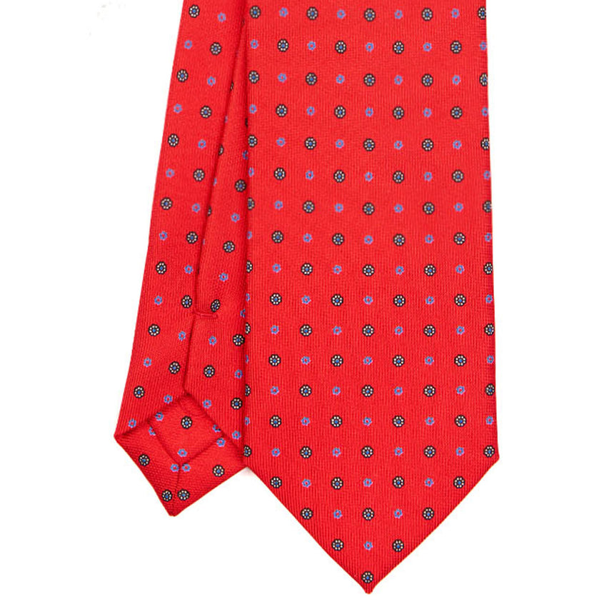 RED SARTORIAL 7 CM PRINTED SILK TIE
