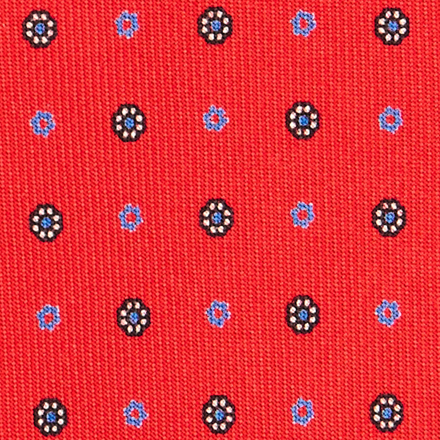 RED SARTORIAL 7 CM PRINTED SILK TIE