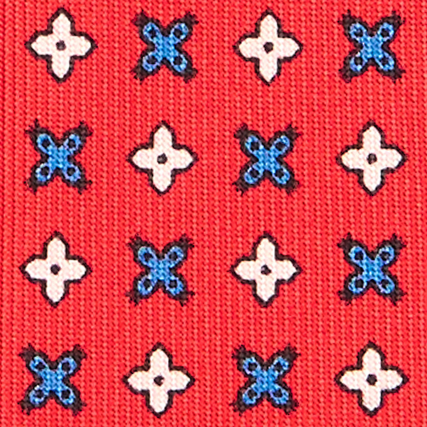 RED SARTORIAL 7 CM PRINTED SILK TIE