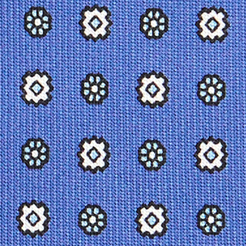 POWDER BLUE SARTORIAL 7 CM PRINTED SILK TIE