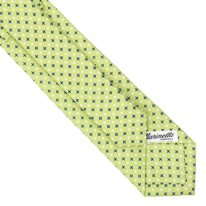 LIGHT GREEN SARTORIAL 7 CM PRINTED SILK TIE
