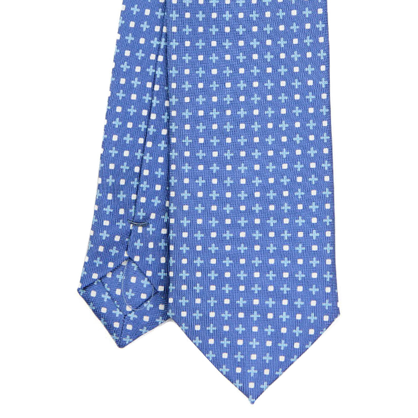 POWDER BLUE SARTORIAL 7 CM PRINTED SILK TIE