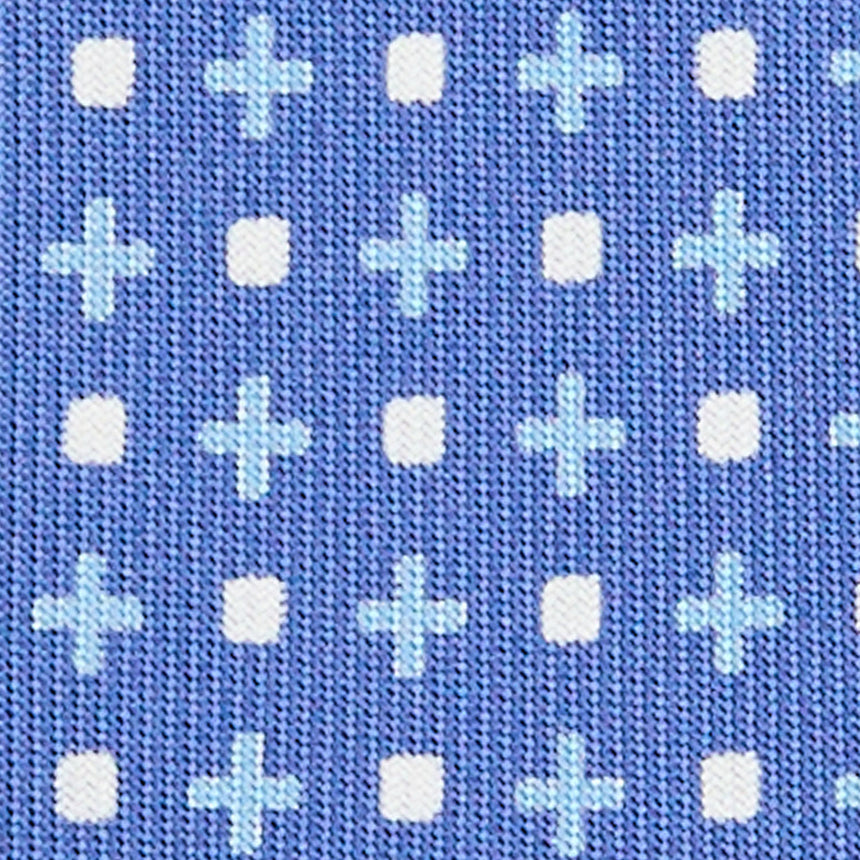 POWDER BLUE SARTORIAL 7 CM PRINTED SILK TIE