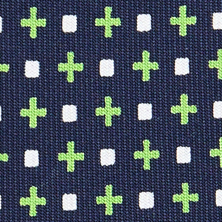 DARK BLUE SARTORIAL 7 CM PRINTED SILK TIE