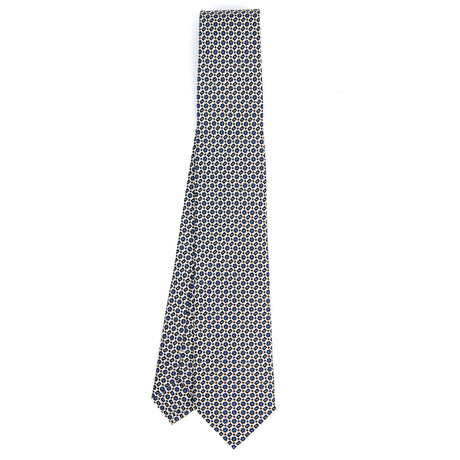 WHITE SARTORIAL 7 CM PRINTED SILK TIE