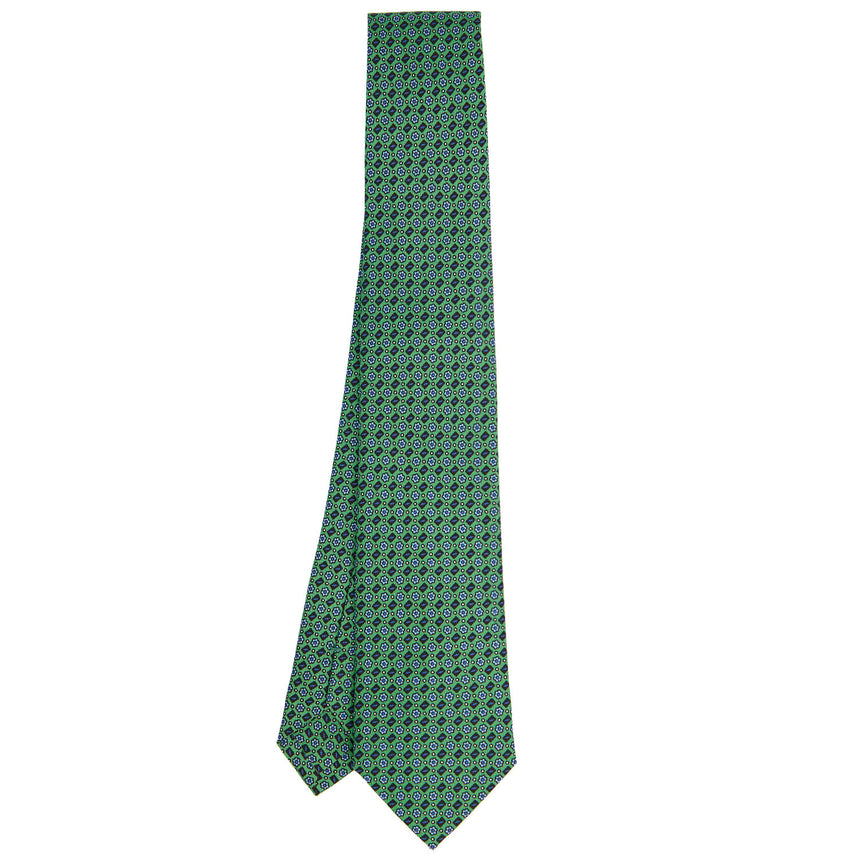 GREEN SARTORIAL 7 CM PRINTED SILK TIE