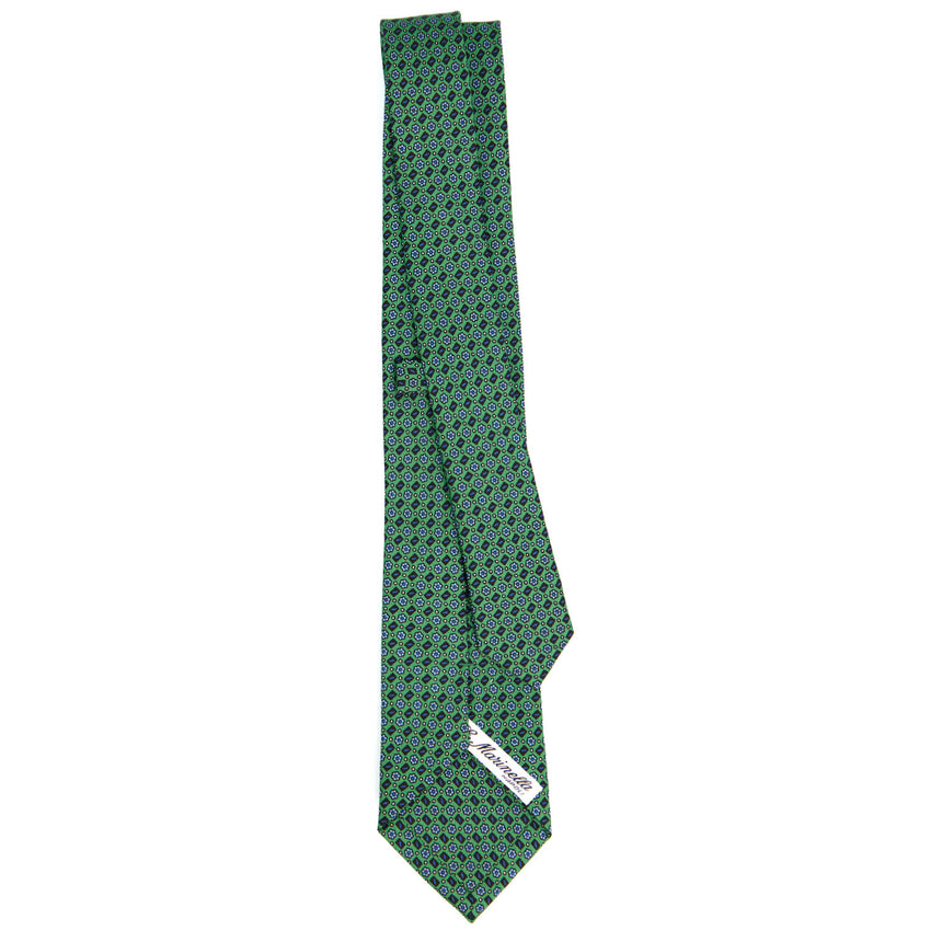 GREEN SARTORIAL 7 CM PRINTED SILK TIE