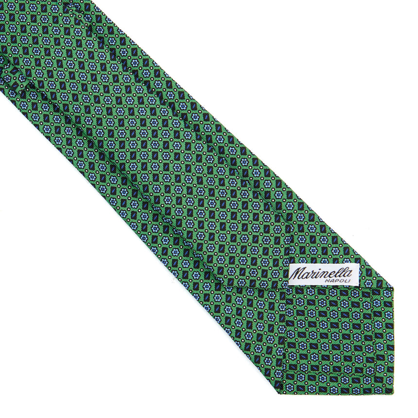 GREEN SARTORIAL 7 CM PRINTED SILK TIE