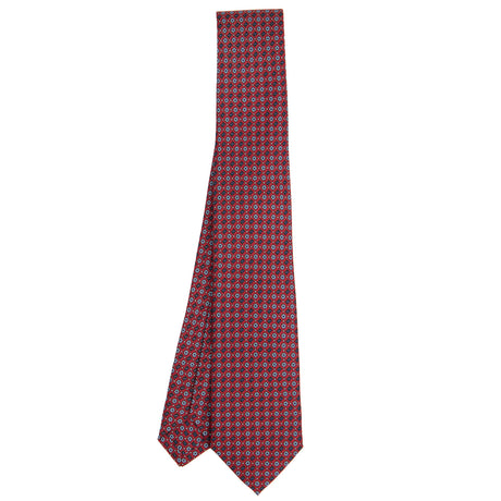 BURGUNDY SARTORIAL 7 CM PRINTED SILK TIE