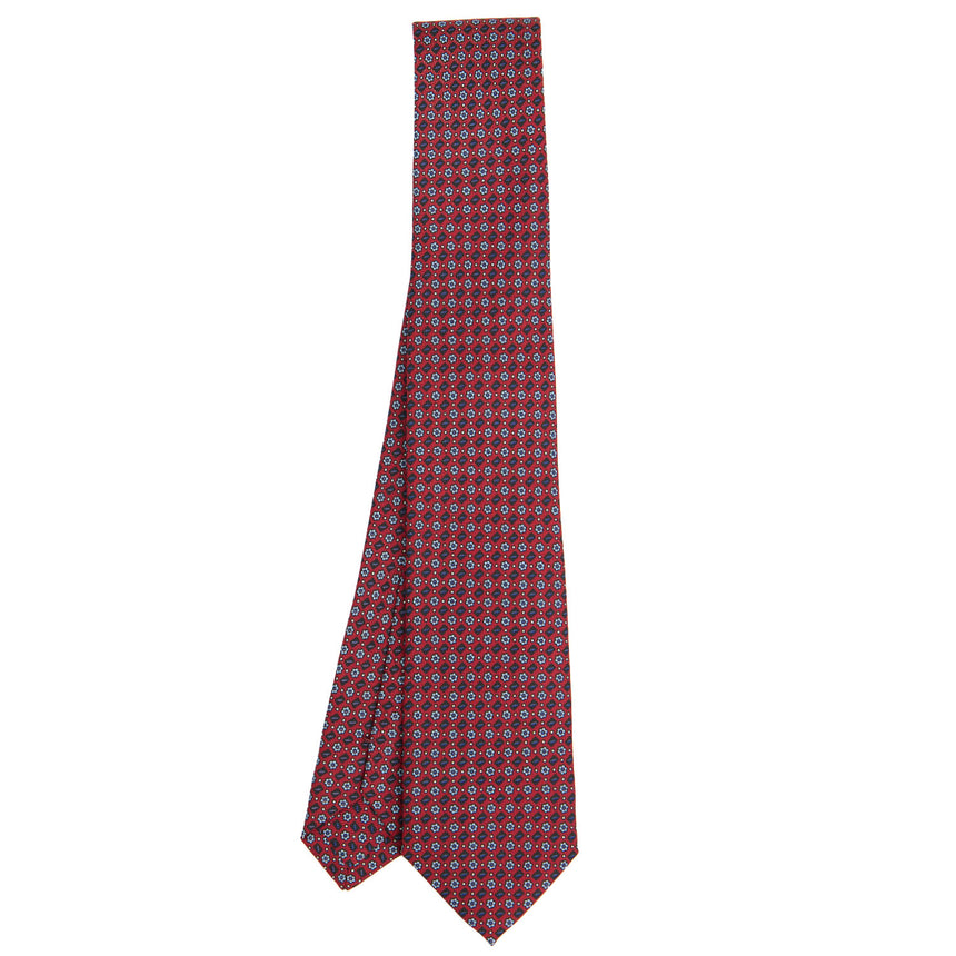 BURGUNDY SARTORIAL 7 CM PRINTED SILK TIE