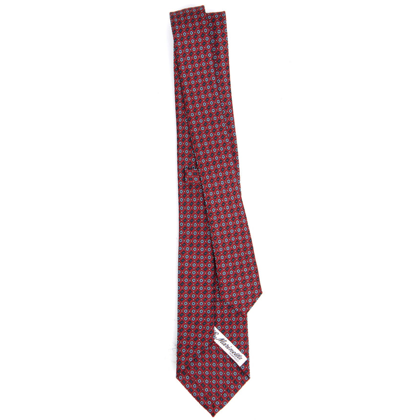 BURGUNDY SARTORIAL 7 CM PRINTED SILK TIE