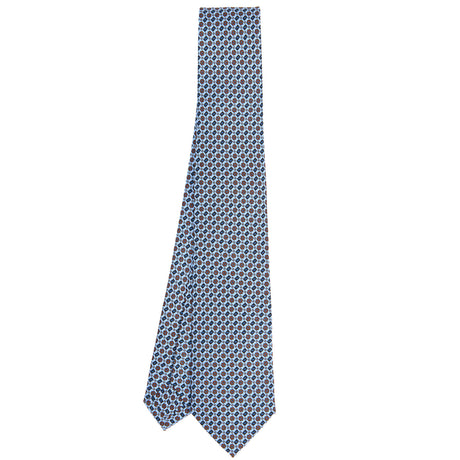 LIGHT BLUE SARTORIAL 7 CM PRINTED SILK TIE