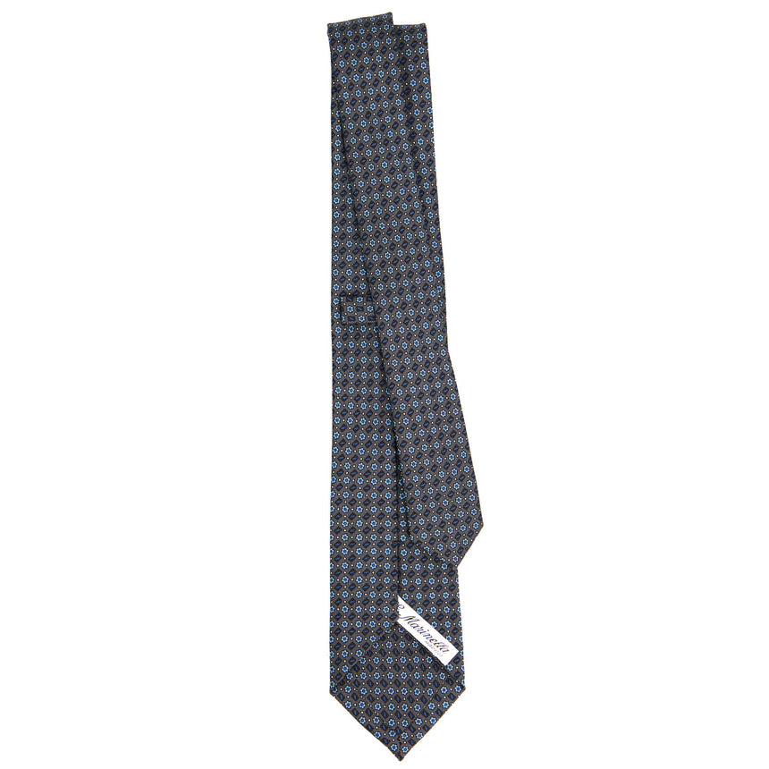DARK GREY SARTORIAL 7 CM PRINTED SILK TIE