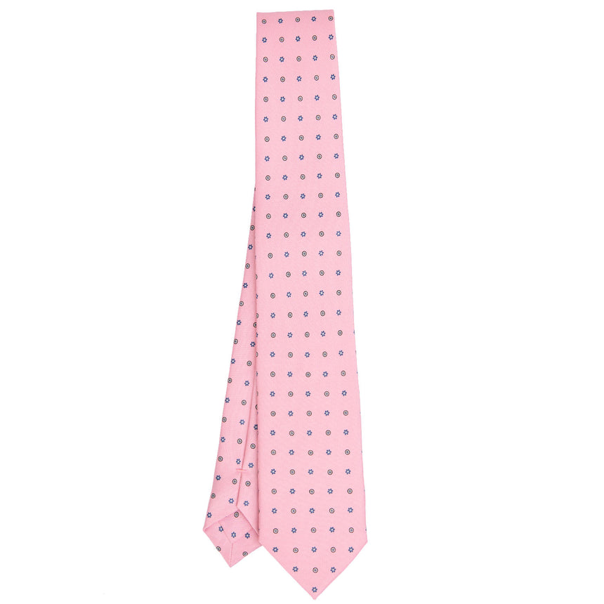 PINK SARTORIAL 7 CM PRINTED SILK TIE