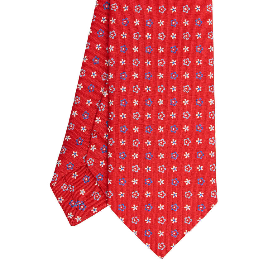 RED SARTORIAL 7 CM PRINTED SILK TIE