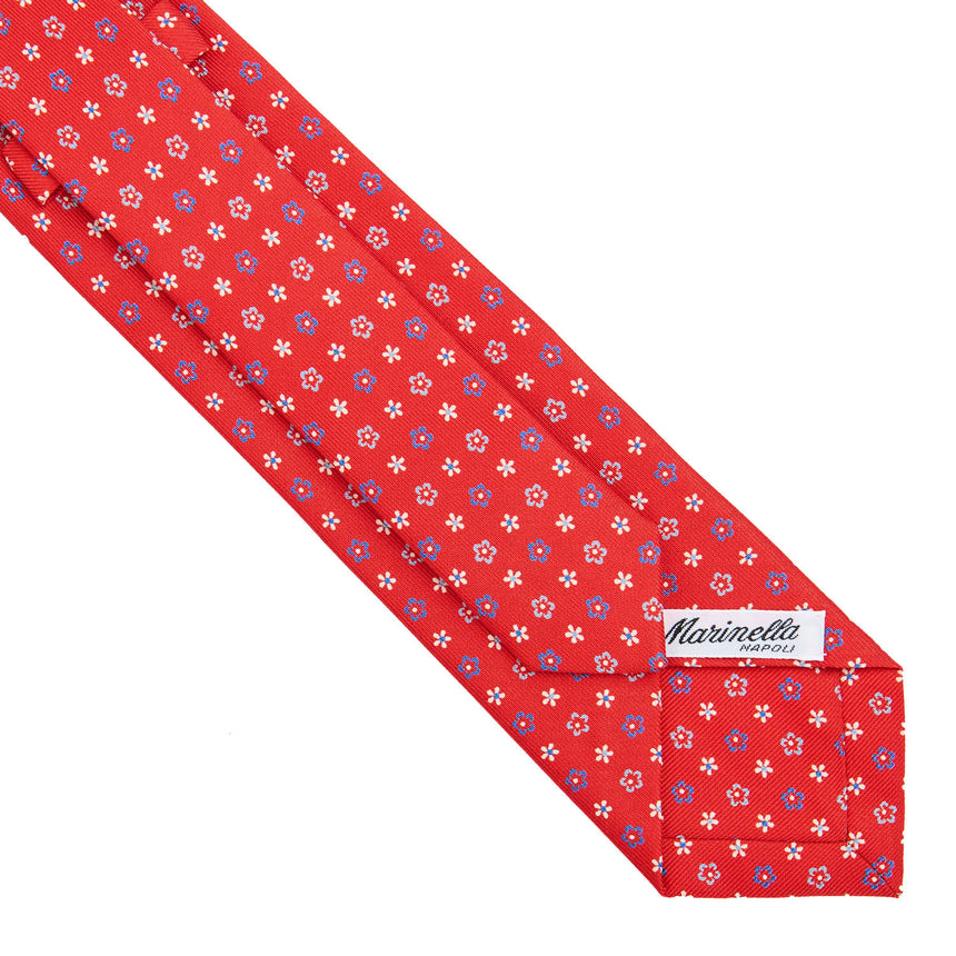 RED SARTORIAL 7 CM PRINTED SILK TIE