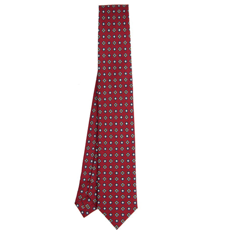BURGUNDY SARTORIAL 7 CM PRINTED SILK TIE