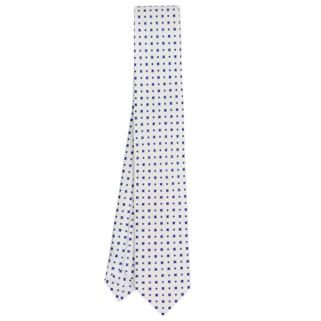 WHITE SARTORIAL 7 CM PRINTED SILK TIE