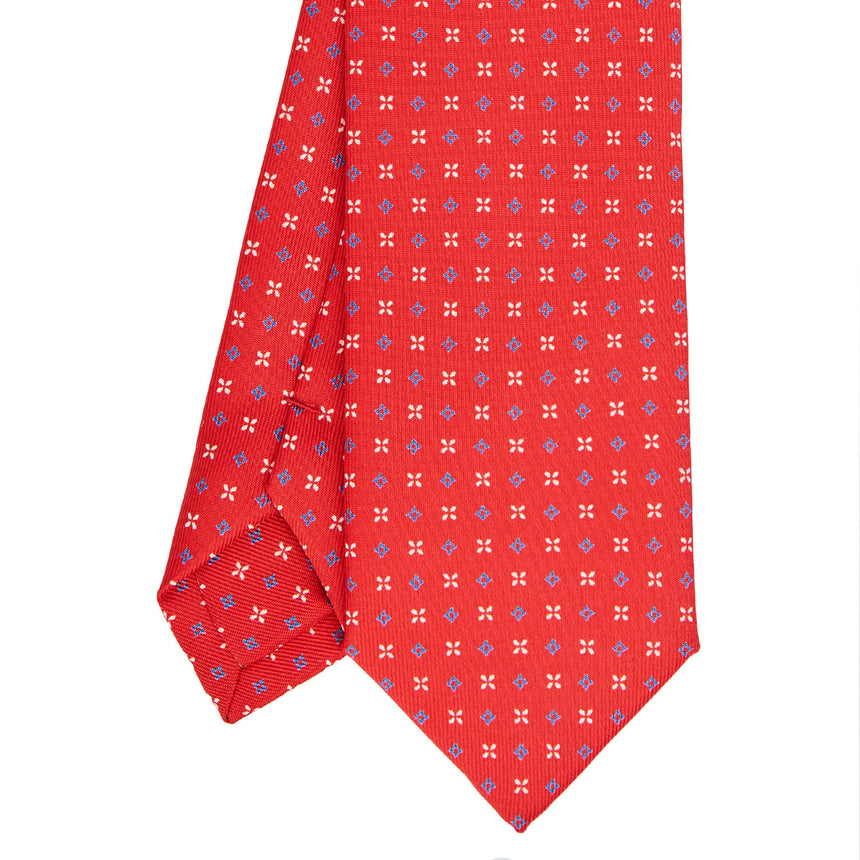 RED SARTORIAL 7 CM PRINTED SILK TIE