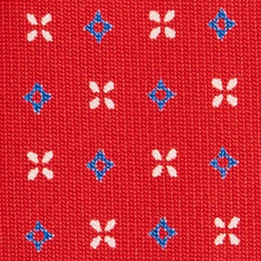 RED SARTORIAL 7 CM PRINTED SILK TIE