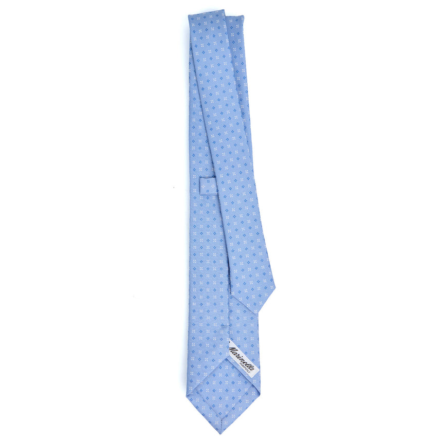 LIGHT BLUE SARTORIAL 7 CM PRINTED SILK TIE