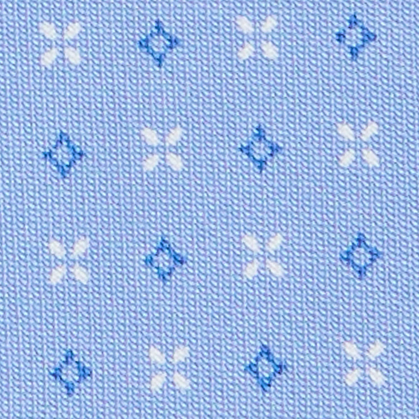 LIGHT BLUE SARTORIAL 7 CM PRINTED SILK TIE