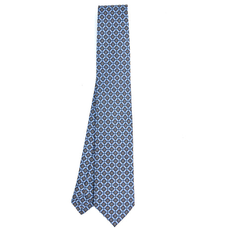 LIGHT BLUE SARTORIAL 7 CM PRINTED SILK TIE