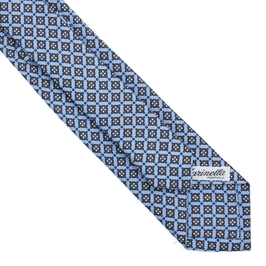 LIGHT BLUE SARTORIAL 7 CM PRINTED SILK TIE