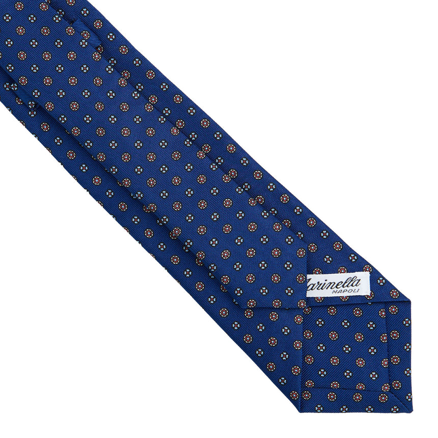 CRAVATTA SARTORIALE 7 CM IN SETA BLU SCURO