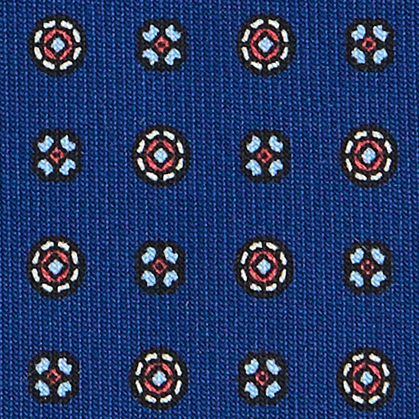 CRAVATTA SARTORIALE 7 CM IN SETA BLU SCURO