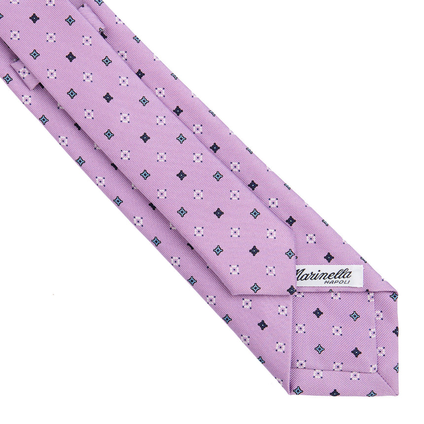 CRAVATTA SARTORIALE 7 CM IN SETA LILLA