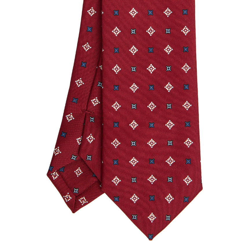CRAVATTA SARTORIALE 7 CM IN SETA BORDEAUX