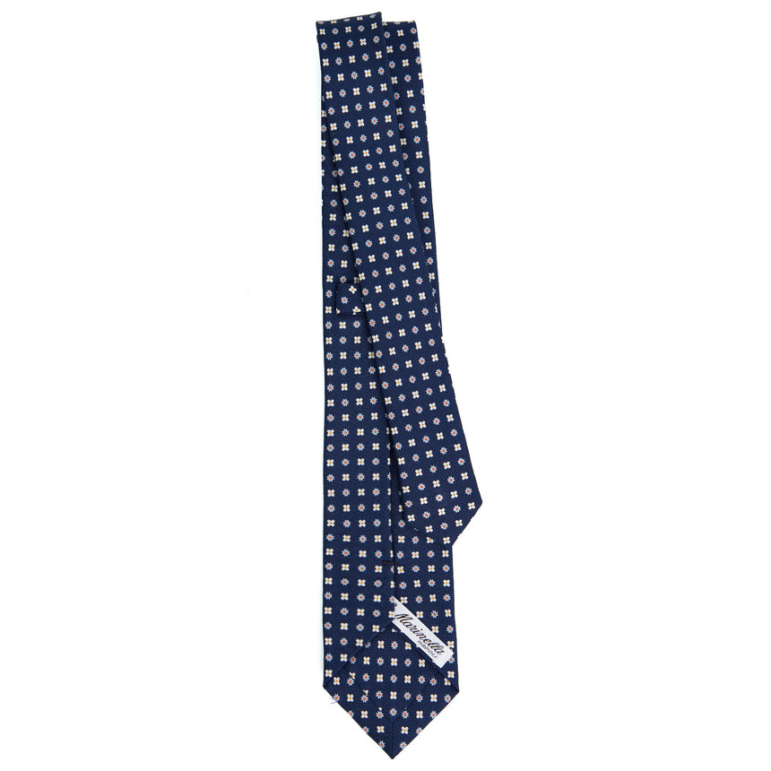 CRAVATTA SARTORIALE 7 CM IN SETA BLU