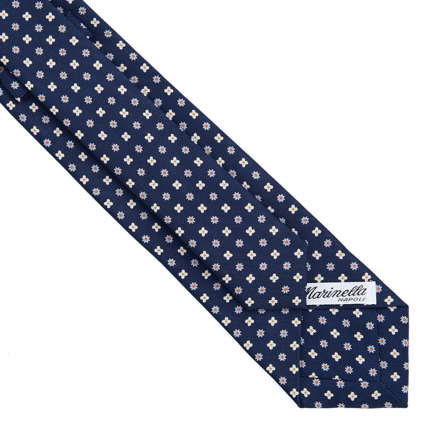 CRAVATTA SARTORIALE 7 CM IN SETA BLU