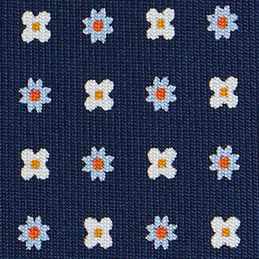 CRAVATTA SARTORIALE 7 CM IN SETA BLU
