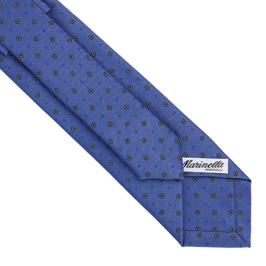 POWDER BLUE SARTORIAL 7 CM PRINTED SILK TIE