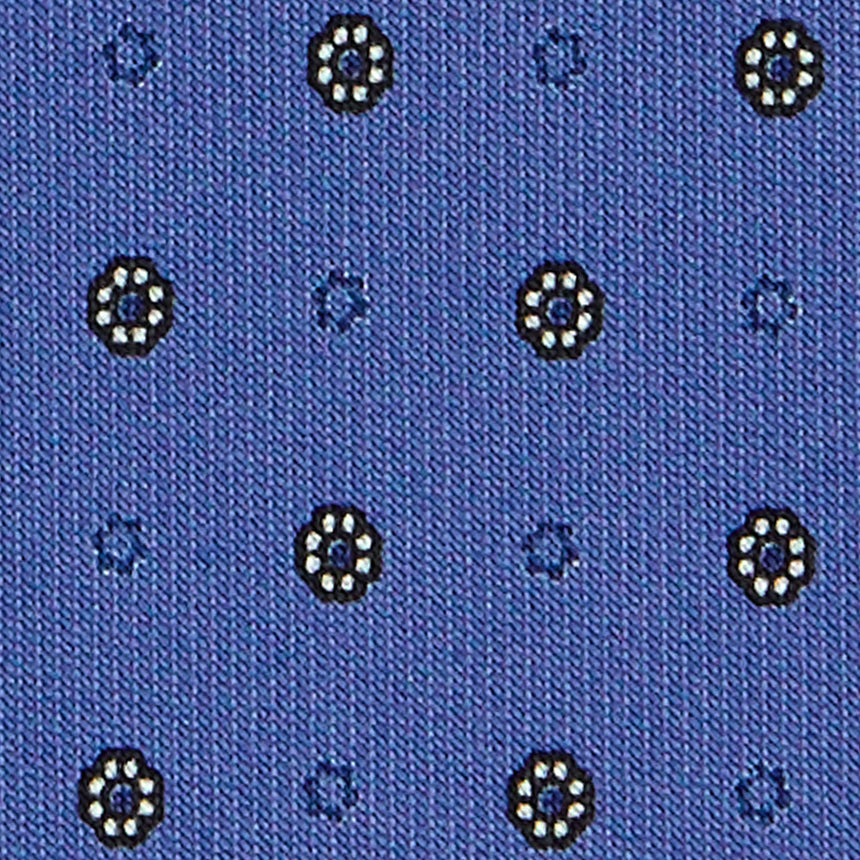 POWDER BLUE SARTORIAL 7 CM PRINTED SILK TIE