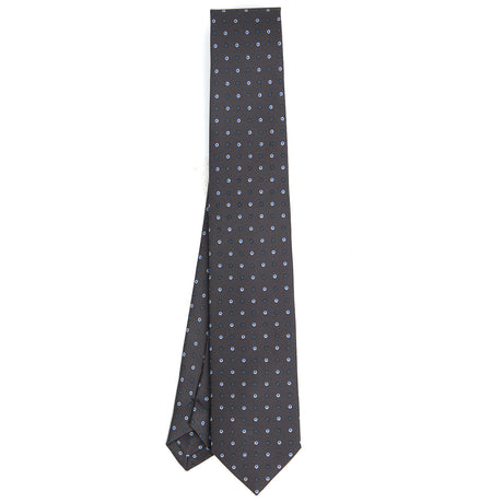 DARK GREY SARTORIAL 7 CM PRINTED SILK TIE
