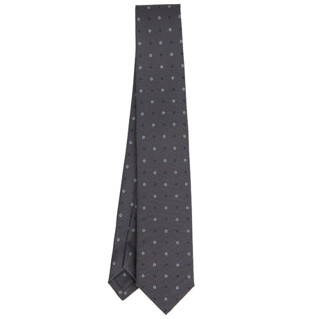 DARK GREY SARTORIAL 7 CM PRINTED SILK TIE